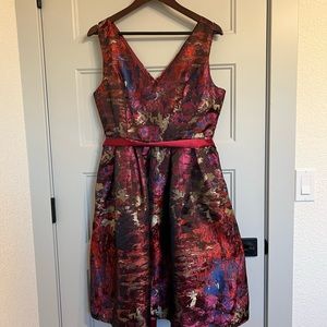 ModCloth Liza Luxe jacquard fit and flare dress